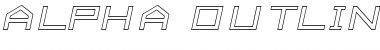Download ALPHA OUTLINE Italic Font Title Preview