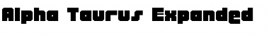 Download Alpha Taurus Expanded Expanded Font Title Preview