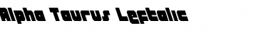Download Alpha Taurus Leftalic Leftalic Font Title Preview