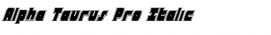 Download Alpha Taurus Pro Italic Pro Italic Font Title Preview