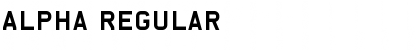 Download Alpha Regular Font Title Preview