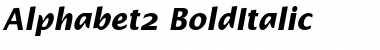 Download Alphabet2 Bold Italic Font