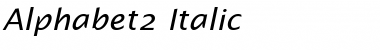 Download Alphabet2 Italic Font
