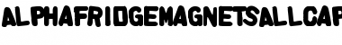 Download AlphaFridgeMagnetsAllCap Regular Font Title Preview