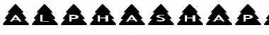 Download AlphaShapes xmas trees Normal Font Title Preview
