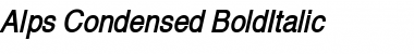 Download Alps Condensed BoldItalic Font Title Preview