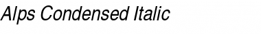 Download Alps Condensed Italic Font Title Preview