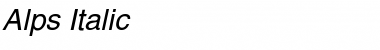 Download Alps Italic Font Title Preview