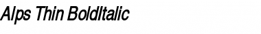 Download Alps Thin BoldItalic Font Title Preview