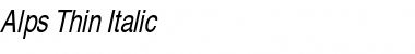 Download Alps Thin Italic Font Title Preview