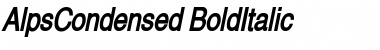 Download AlpsCondensed BoldItalic Font Title Preview