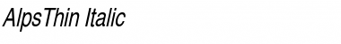 Download AlpsThin Italic Font Title Preview