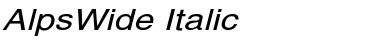 Download AlpsWide Italic Font Title Preview