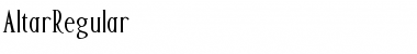 Download AltarRegular Regular Font Title Preview