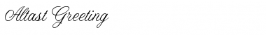Download AltastGreeting Regular Font Title Preview