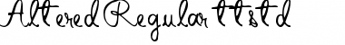 Download Altered Regular Font Title Preview