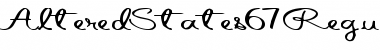 Download AlteredStates67 Regular Font Title Preview
