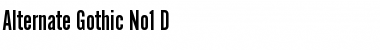 Download Alternate Gothic No1 D Regular Font Title Preview