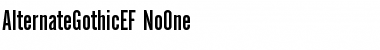 Download AlternateGothicEF NoOne Regular Font Title Preview