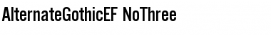 Download AlternateGothicEF NoThree Font Title Preview