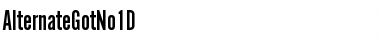 Download AlternateGotNo1D Regular Font Title Preview