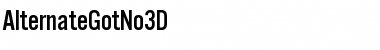 Download AlternateGotNo3D Regular Font Title Preview