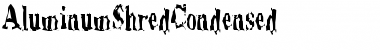 Download AluminumShredCondensed Regular Font Title Preview