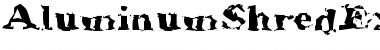 Download AluminumShredExtended Regular Font Title Preview