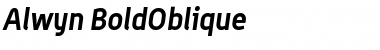 Download Alwyn BoldOblique Font Title Preview