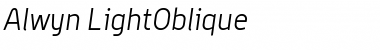 Download Alwyn LightOblique Font Title Preview