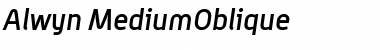 Download Alwyn MediumOblique Font Title Preview
