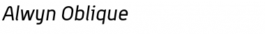 Download Alwyn Oblique Font Title Preview