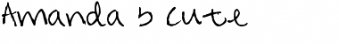 Download Amanda's Cute Regular Font Title Preview