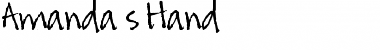Download Amanda's Hand Regular Font Title Preview