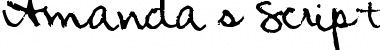 Download Amanda's Script Regular Font Title Preview