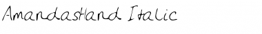 Download AmandasHand Italic Font Title Preview