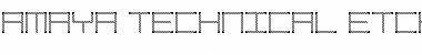 Download Amaya Technical Etching Regular Font Title Preview