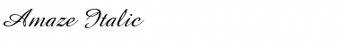 Download Amaze Italic Font Title Preview