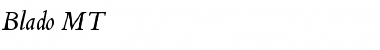 Download Blado MT Italic Font Title Preview