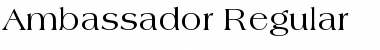 Download Ambassador Regular Font Title Preview