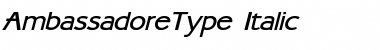 Download AmbassadoreType Italic Font Title Preview