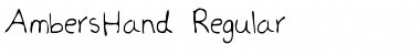 Download AmbersHand Regular Font Title Preview