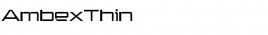 Download AmbexThin Regular Font Title Preview