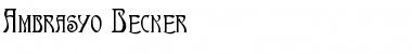 Download Ambrasyo Becker Normal Font Title Preview