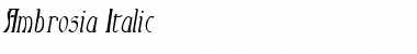 Download Ambrosia Italic Font Title Preview