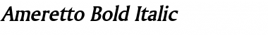 Download Ameretto Bold Italic Font Title Preview