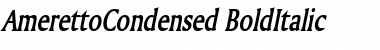 Download AmerettoCondensed BoldItalic Font Title Preview