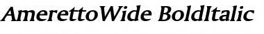 Download AmerettoWide BoldItalic Font Title Preview