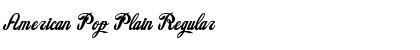 Download American Pop Plain Regular Font Title Preview