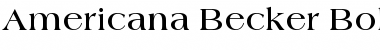 Download Americana Becker Bold Font Title Preview